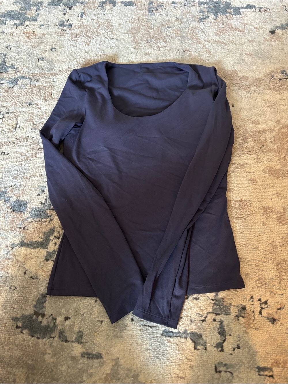 ONER Long Sleeve Scoop Neck Top True Blue Med